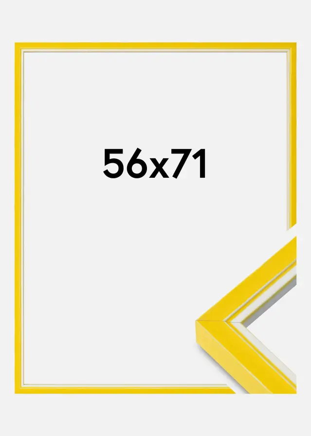 Cadre Diana Verre acrylique Jaune 56x71 cm