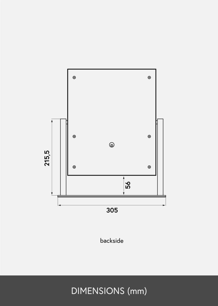 KAILA Miroir de maquillage VII Blanc - 30x36 cm