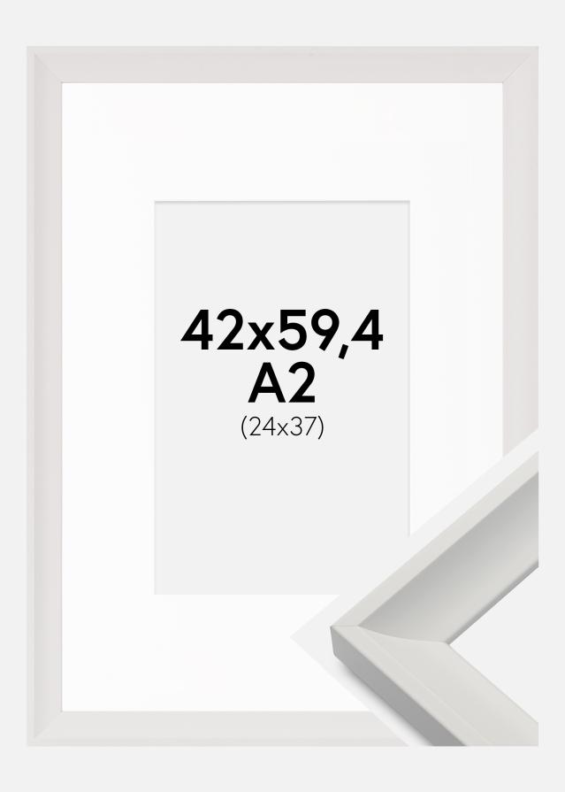 Cadre Öjaren Blanc 42x59,4 cm (A2) - Passe-partout Blanc 25x38 cm