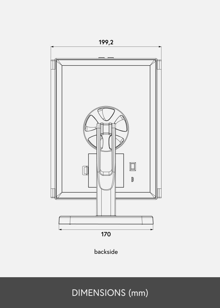 KAILA Miroir de maquillage Fold II Noir - 38x25 cm