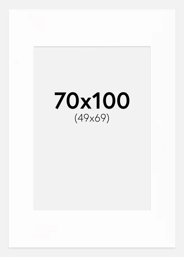 Passe-partout Canson Blanc (noyau blanc) 70x100 cm (49x69)