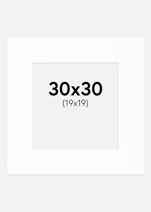 Passe-partout Canson Blanc (noyau blanc) 30x30 cm (19x19)