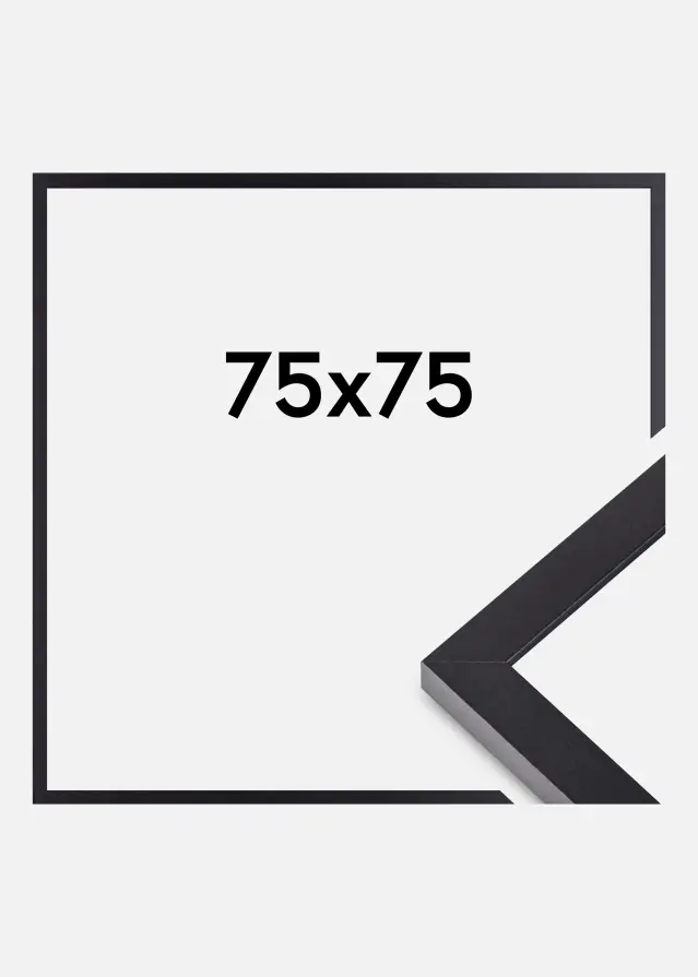 Cadre Selection Verre Acrylique Noir 75x75 cm