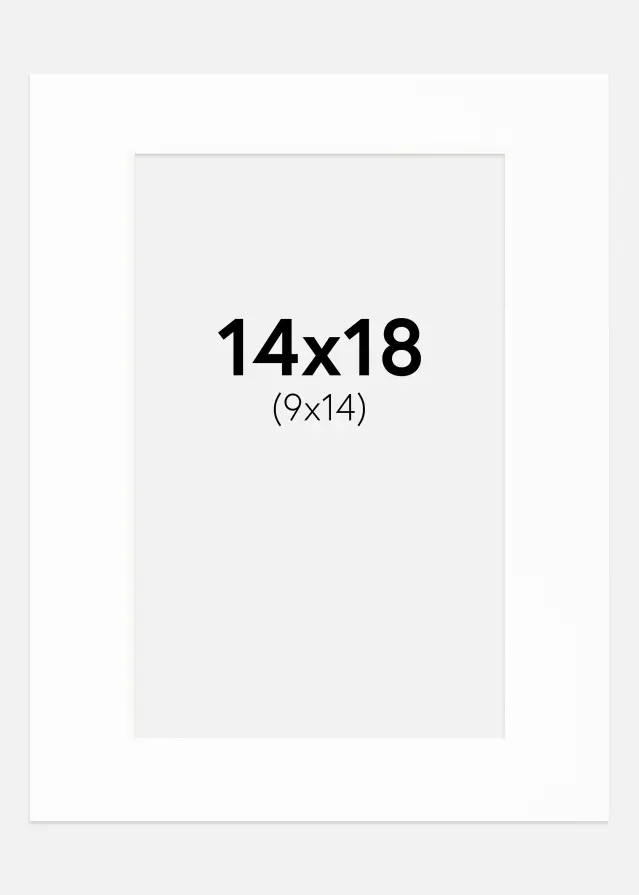 Passe-partout Canson Blanc (noyau blanc) 14x18 cm (9x14)