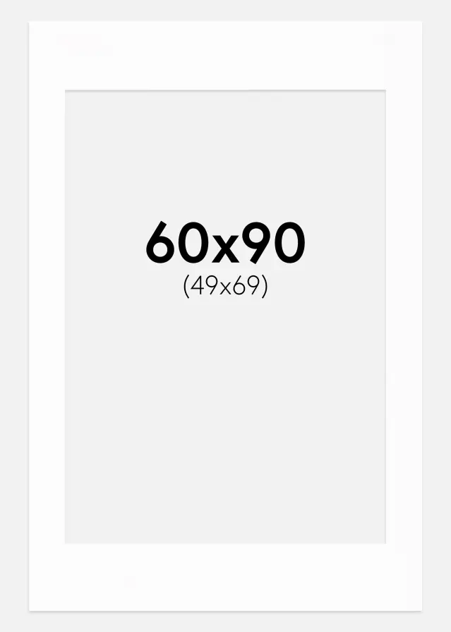 Passe-partout Canson Blanc (noyau blanc) 60x90 cm (49x69)