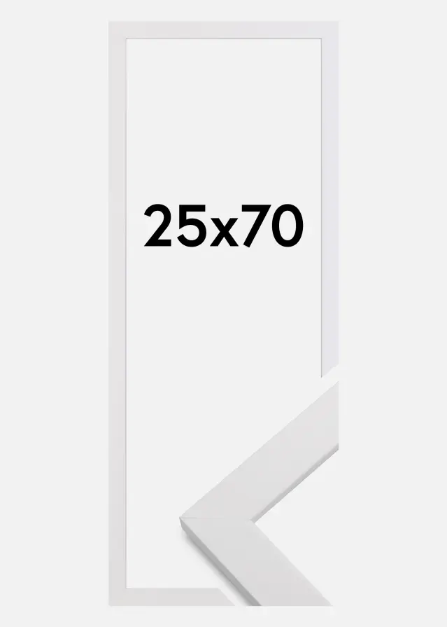 Cadre White Wood Verre Acrylique 25x70 cm
