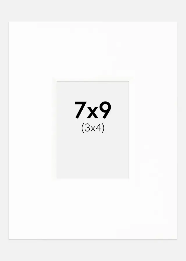 Passe-partout Canson Blanc (noyau blanc) 7x9 cm (3x4)