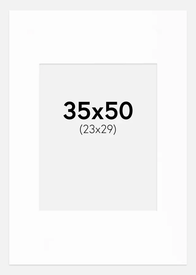 Passe-partout Canson Blanc (noyau blanc) 35x50 cm (23x29)