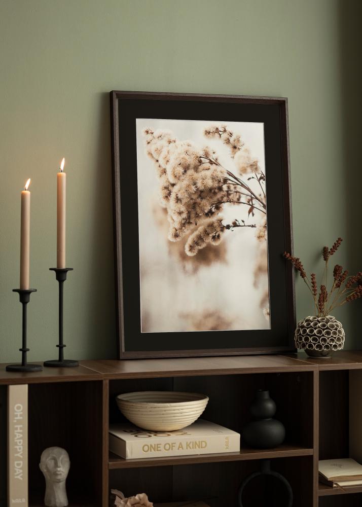 Cadre Globe Expresso 50x60 cm - Passe-partout Noir 35x45 cm