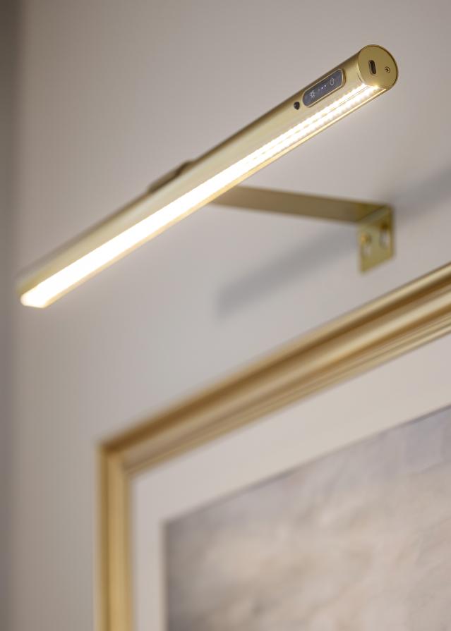 KAILA Halo Cadre Éclairage de Tableau à Piles 50 cm - Or