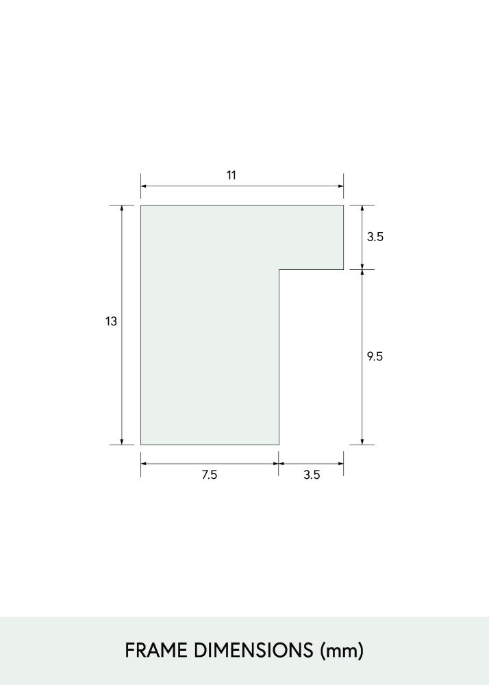 Cadre chêne étroit Acrylique 32x32 cm