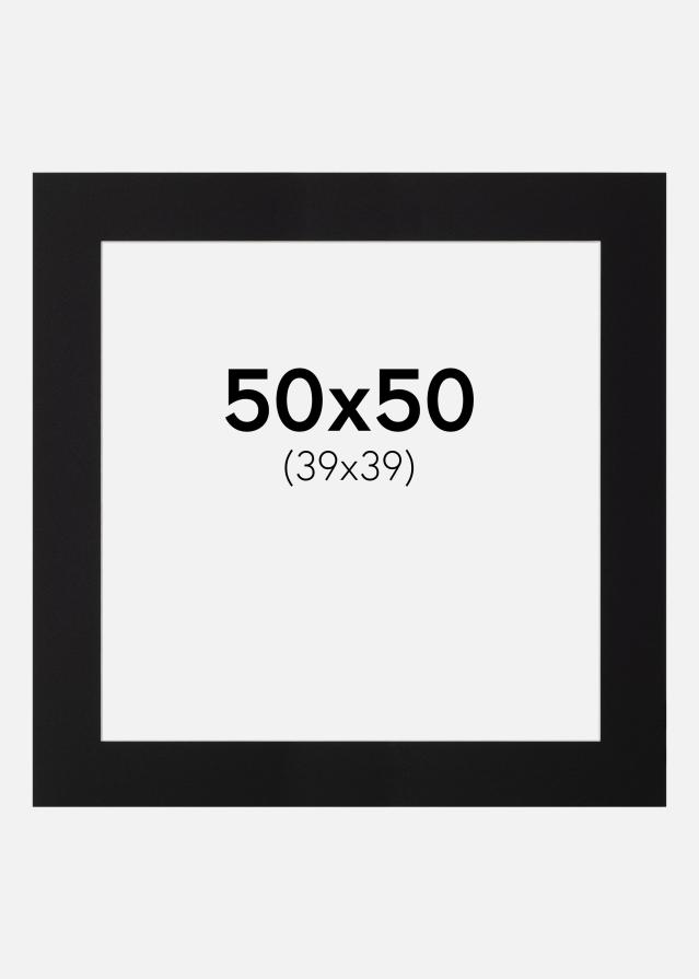 Passe-partout Canson Noir (noyau blanc) 50x50 cm (39x39)