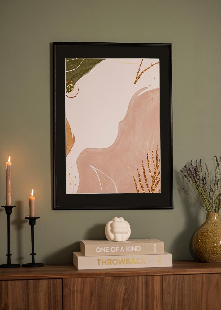 Cadre Horndal Noir 40x50 cm - Passe-partout Noir 29,7x42 cm