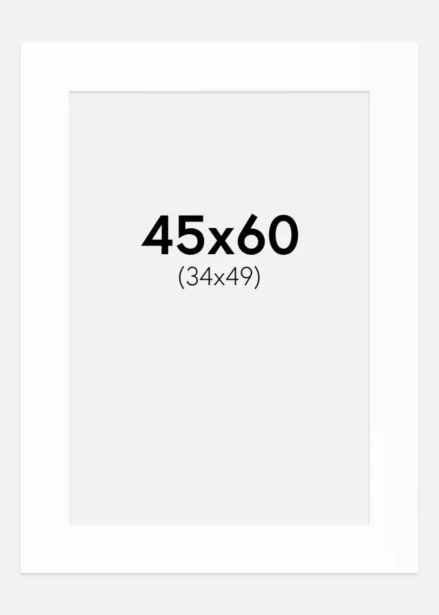 Passe-partout Canson Blanc (noyau blanc) 45x60 cm (34x49)