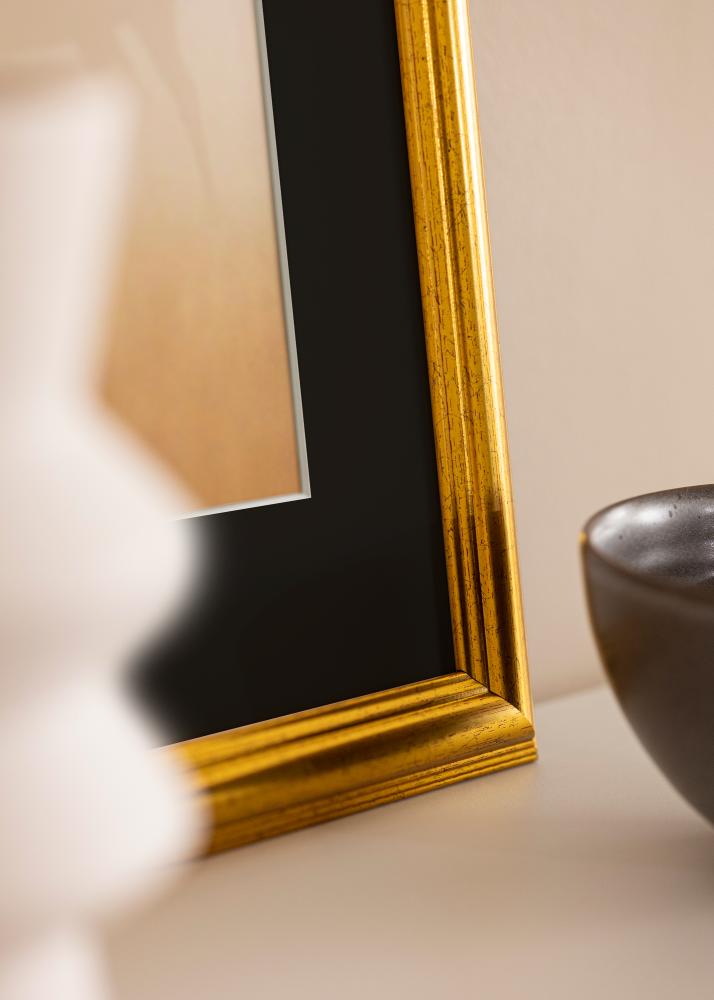 Cadre Västkusten Or 50x60 cm - Passe-partout Noir 15x20 pouces