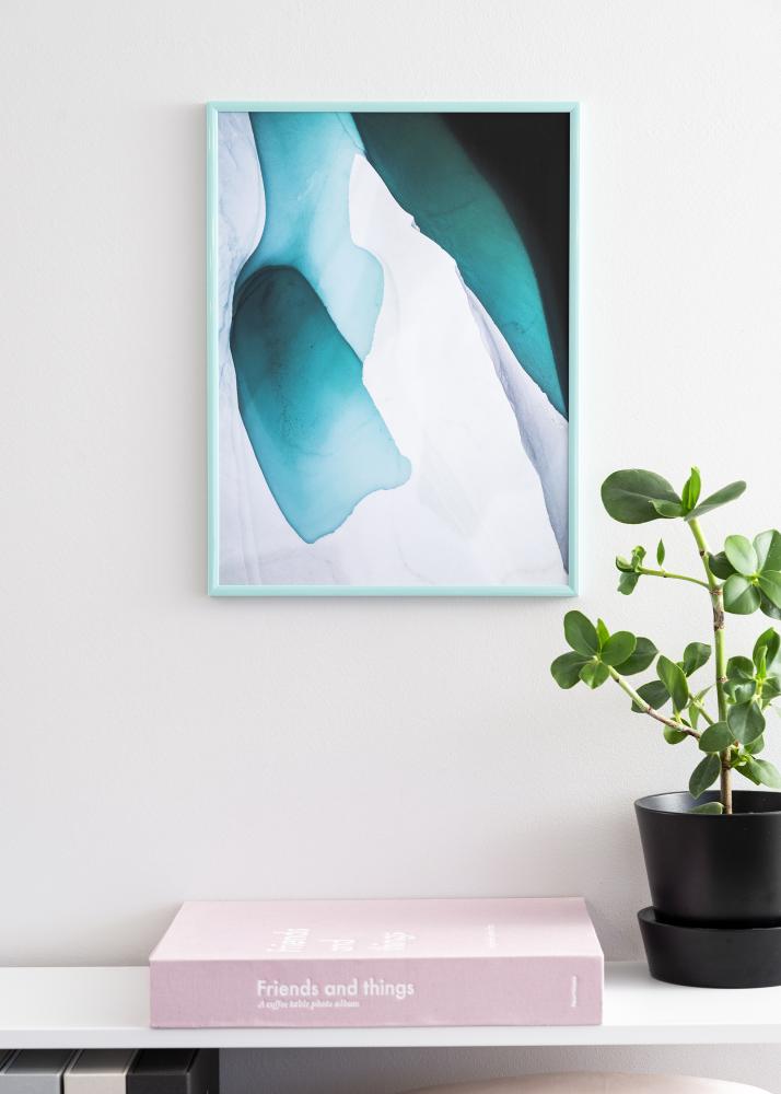 Cadre New Lifestyle Turquoise 50x70 cm - Passe-partout Noir 16x24 pouces