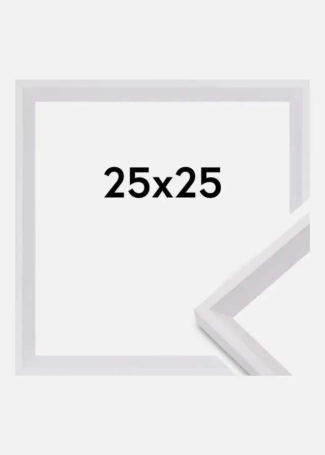 Cadre Globe Verre Acrylique Blanc 25x25 cm