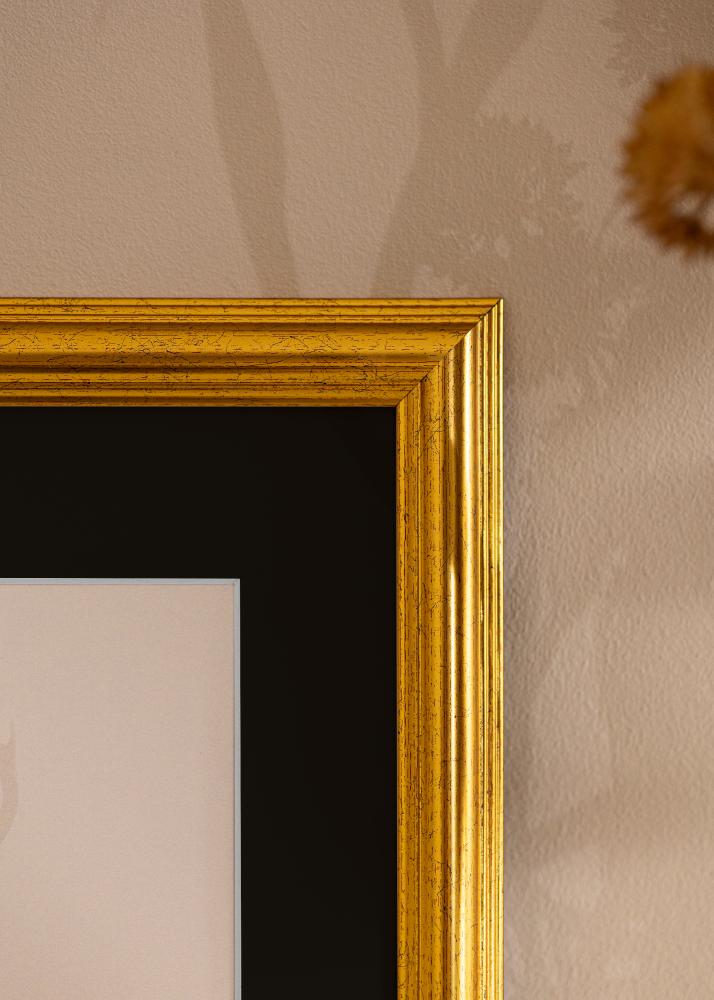 Cadre Västkusten Or 50x60 cm - Passe-partout Noir 15x20 pouces