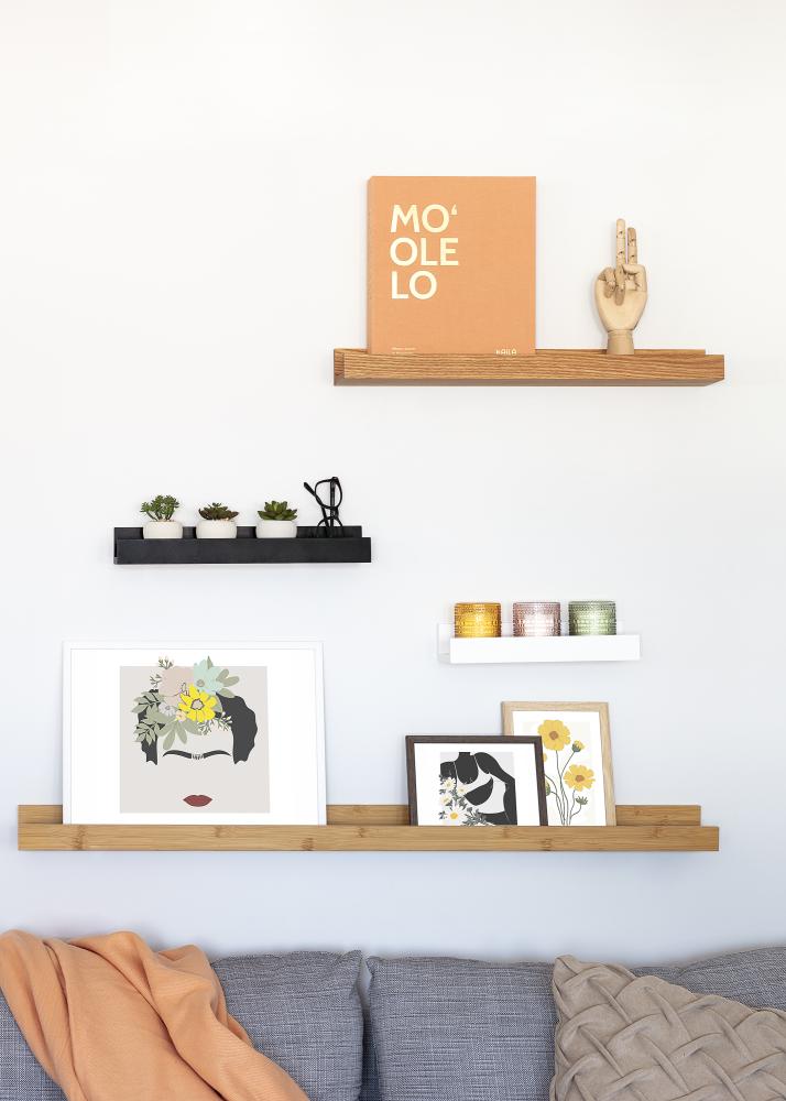 KAILA Étagère à tableaux Noire 60 cm