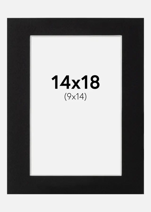 Passe-partout Canson Noir (noyau blanc) 14x18 cm (9x14)