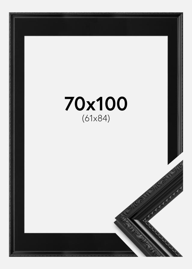 Cadre Abisko Noir 70x100 cm - Passe-partout Noir 62x85 cm