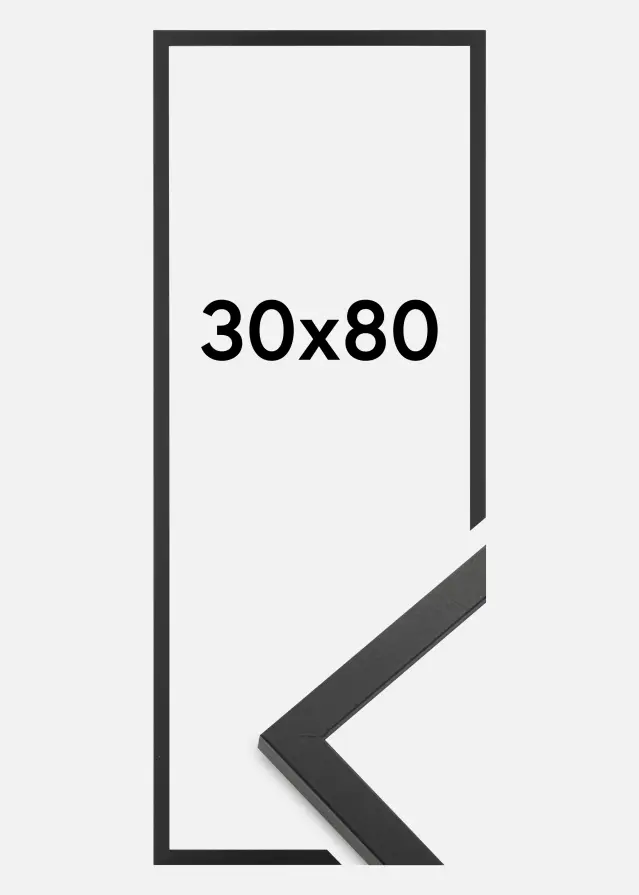 Cadre Trendy Verre acrylique Noir 30x80 cm