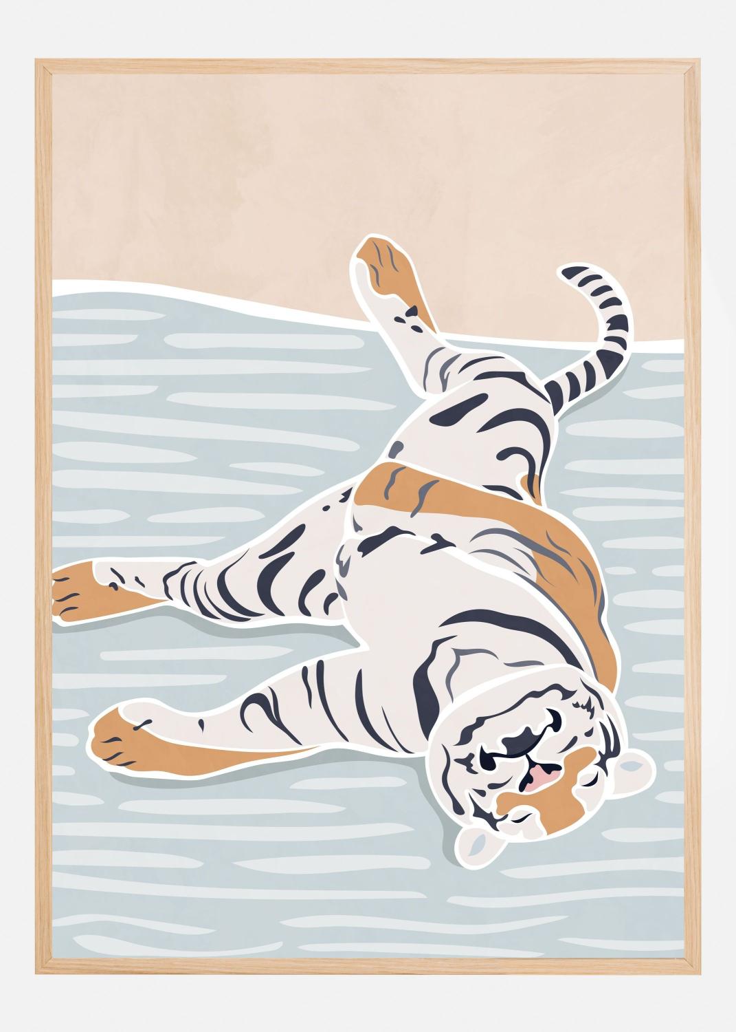 Product Image for Scandi Sleeping Tiger  Poster (40x60 cm)