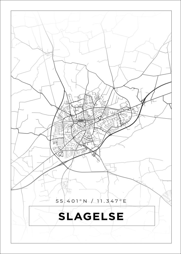 Map - Slagelse - White