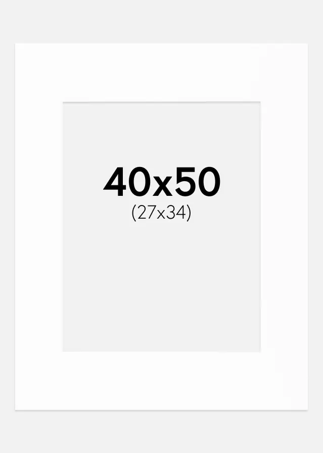 Passe-partout Canson Blanc (noyau blanc) 40x50 cm (27x34)