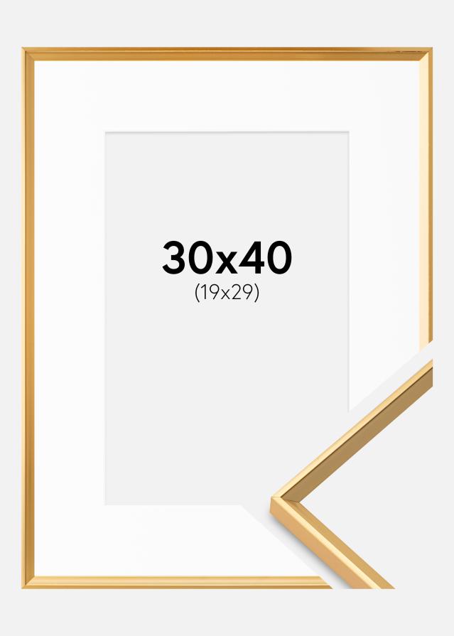 Cadre Desire Or 30x40 cm - Passe-partout Blanc 20x30 cm