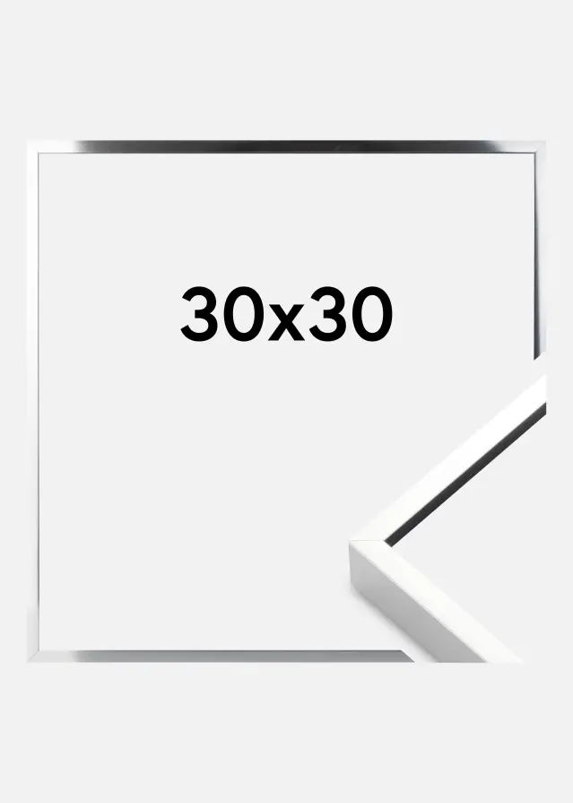 Cadre Nielsen Premium Alpha Brillant Argent 30x30 cm