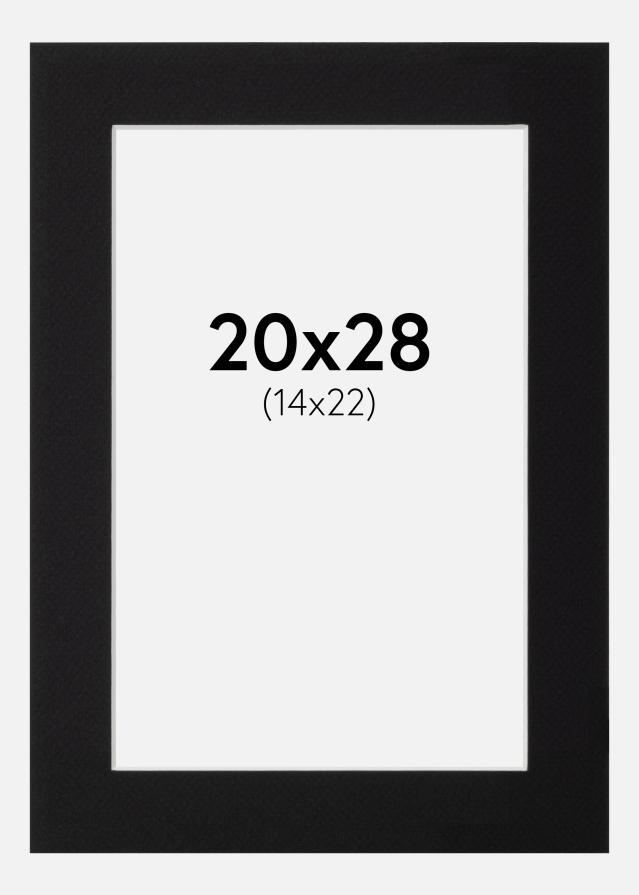 Passe-partout Canson Noir (noyau blanc) 20x28 cm (14x22)