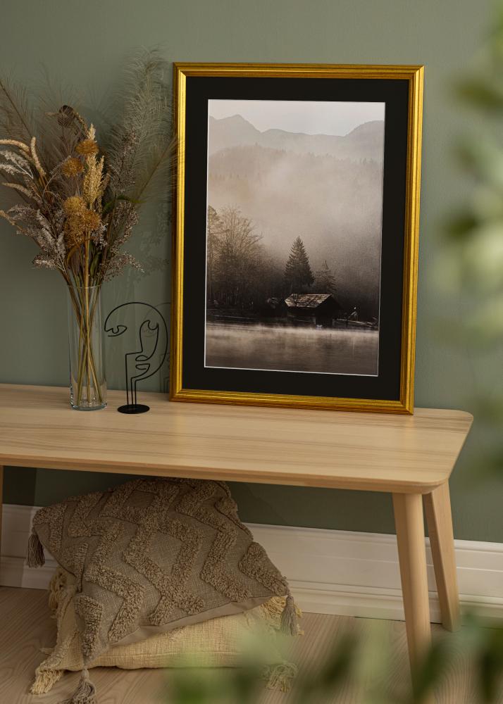 Cadre Västkusten Or 50x60 cm - Passe-partout Noir 15x20 pouces