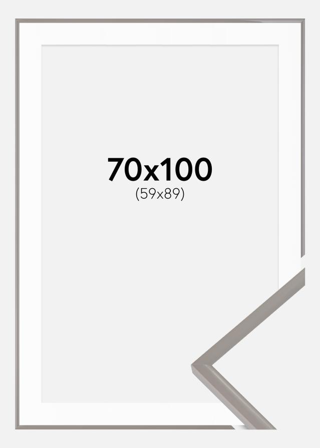 Cadre New Lifestyle Earth Grey 70x100 cm - Passe-partout Blanc 60x90 cm