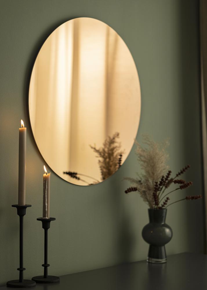 KAILA Miroir rond Rose Gold diamètre 60 cm