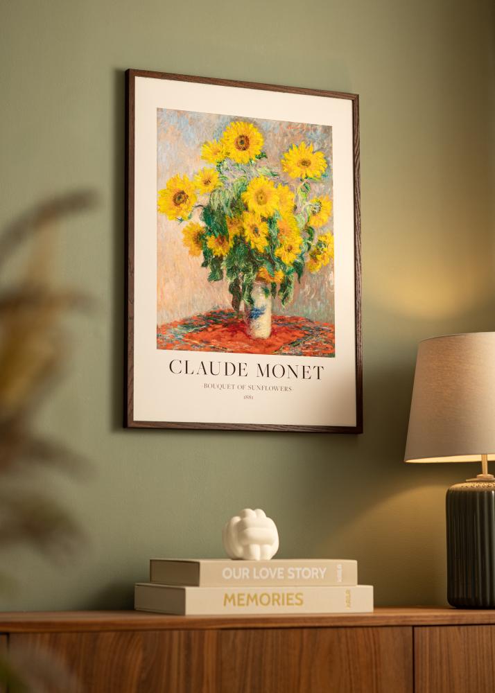 Massive Oak Verre acrylique Dark Painted 42x59,4 cm (A2)