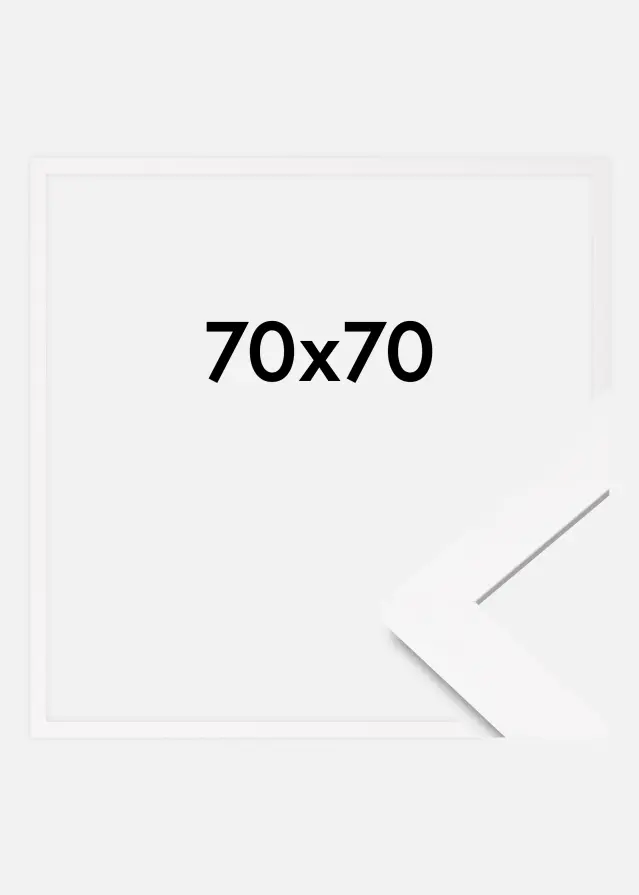 Cadre BGA Classic Verre Acrylique Blanc 70x70 cm