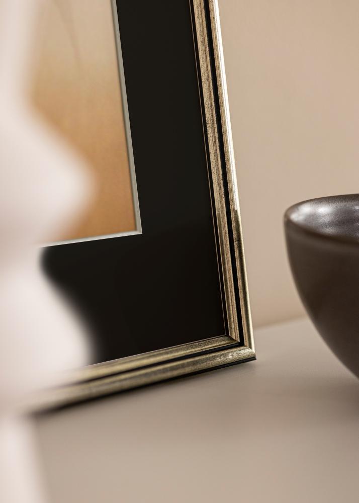 Cadre Horndal Argent 24x30 cm - Passe-partout Noir 18x24 cm