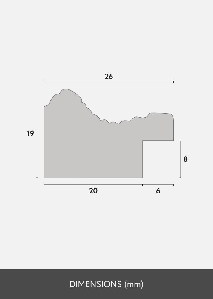 Cadre Lattice Verre acrylique Or 42x59,4 cm (A2)
