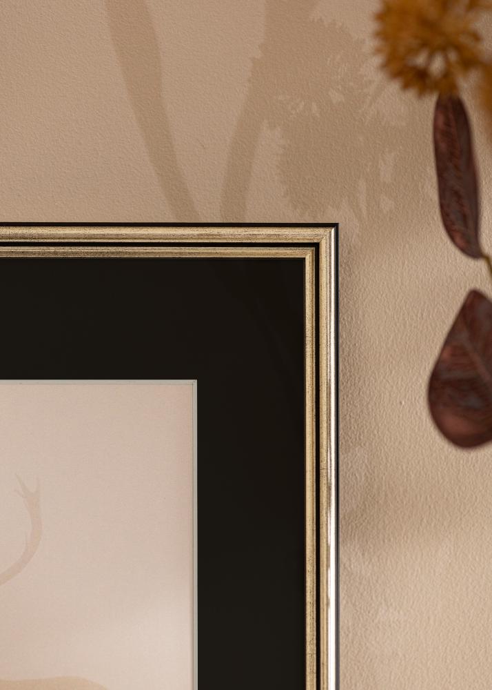 Cadre Horndal Argent 24x30 cm - Passe-partout Noir 18x24 cm