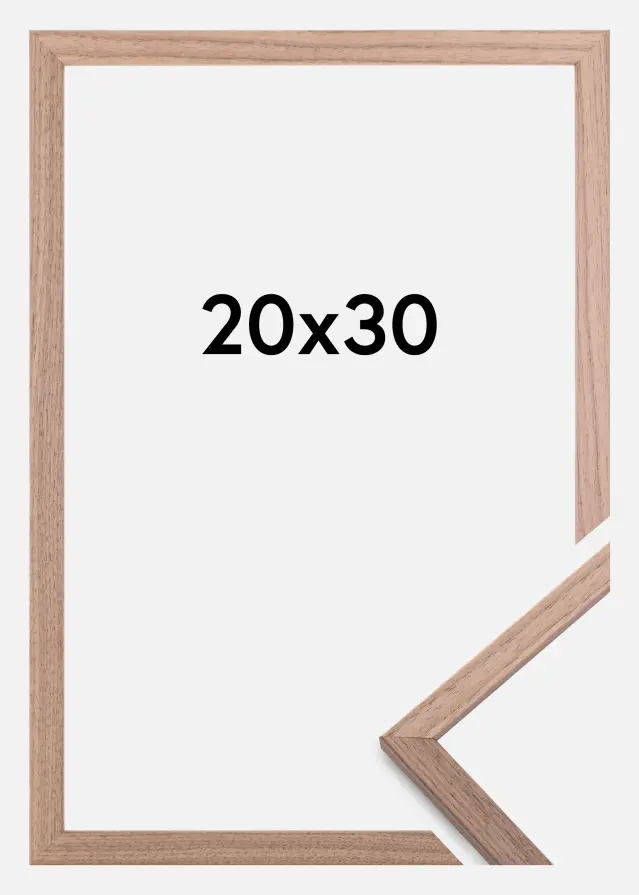 Cadre Edsbyn Verre Acrylique Noyer Clair 20x30 cm