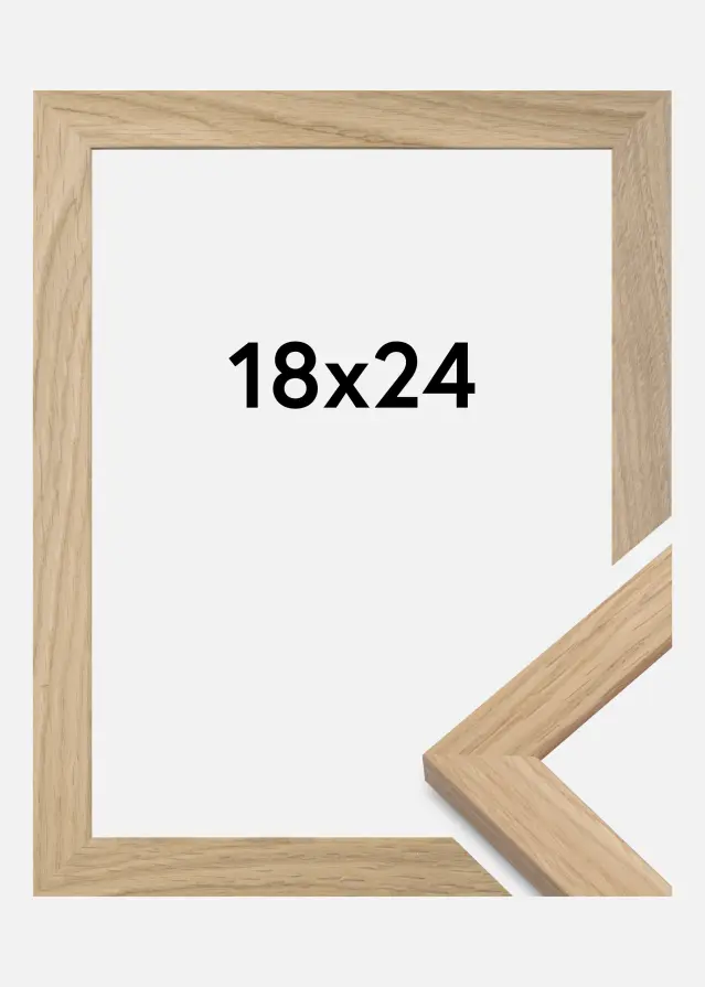Cadre Oak Wood Verre Acrylique 18x24 cm