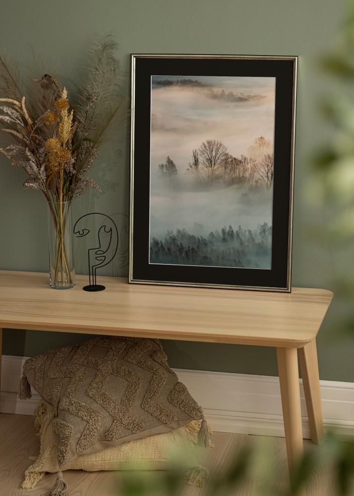 Cadre Horndal Argent 24x30 cm - Passe-partout Noir 18x24 cm