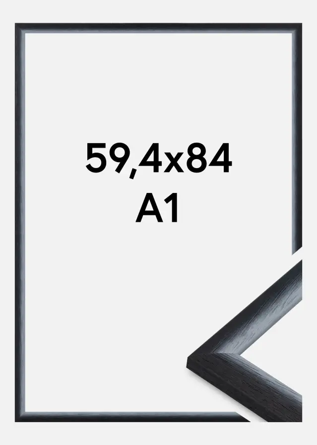 Cadre Cornwall Verre Acrylique Noir 59,4x84,1 cm (A1)