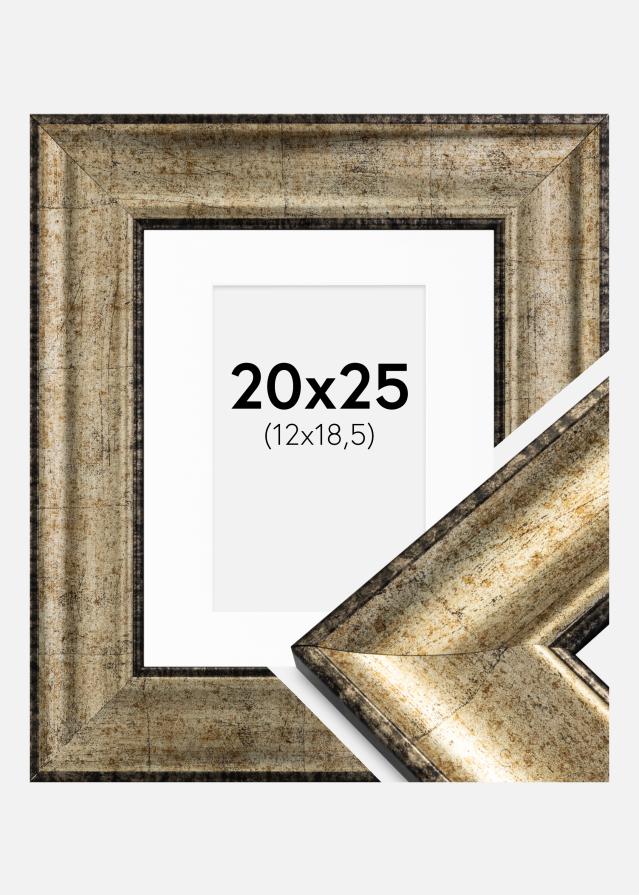 Cadre Saltsjöbaden Or antique 20x25 cm - Passe-partout Blanc 13x19,5 cm
