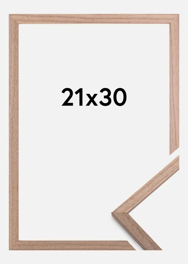 Cadre Edsbyn Verre Acrylique Noyer Clair 21x30 cm