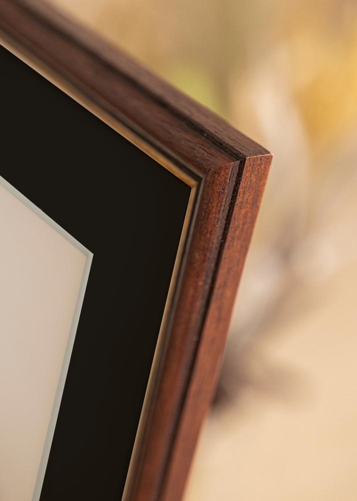 Cadre Siljan Brun 60x60 cm - Passe-partout Noir 50x50 cm
