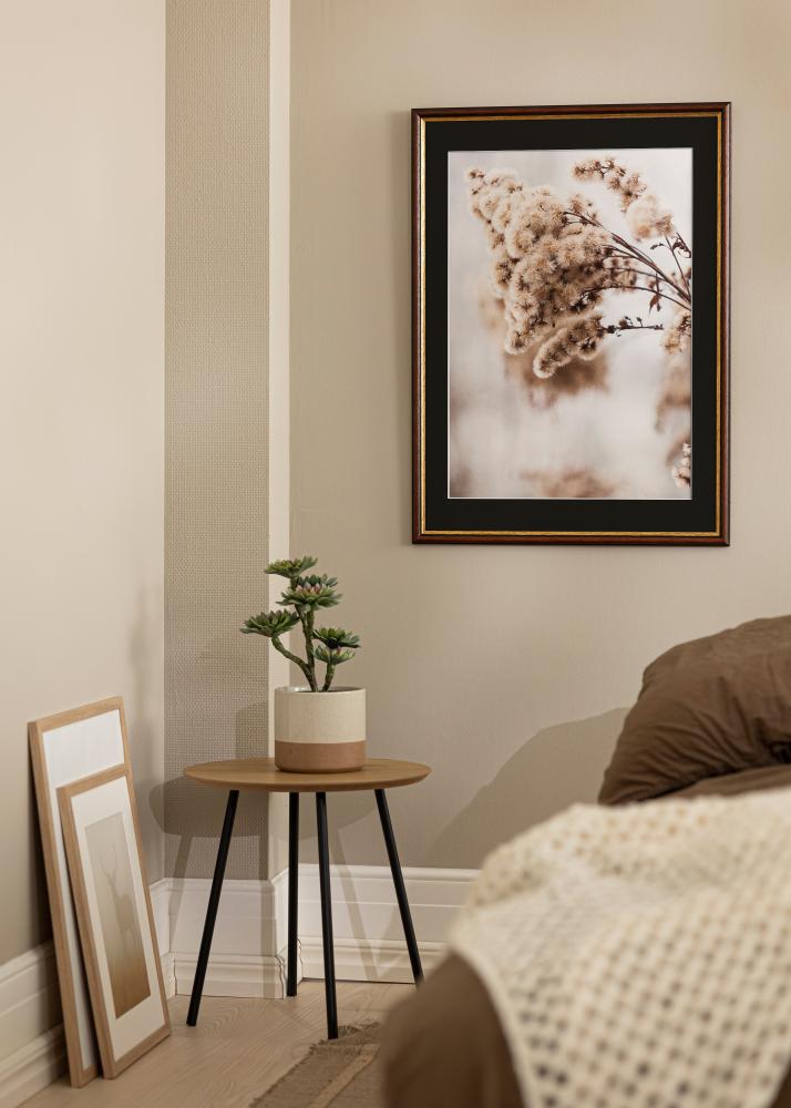 Cadre Siljan Brun 60x60 cm - Passe-partout Noir 50x50 cm