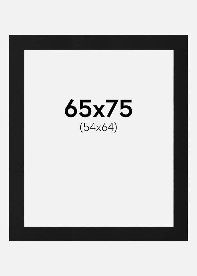 Passe-partout Noir Standard (noyau blanc) 65x75 cm (54x64)