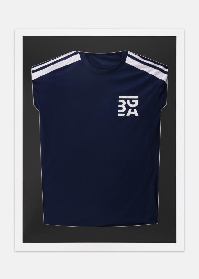 Cadre Jersey Box Verre Acrylique Blanc/Noir 60x80 cm